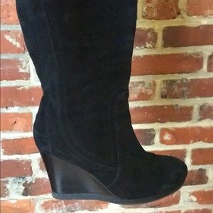 Knee High Suede Black Boots